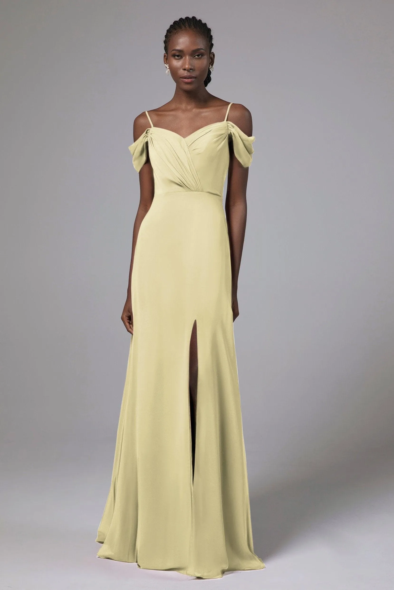 A-Line Floor Length Chiffon Bridesmaid Dress Formal Dresses CB0412