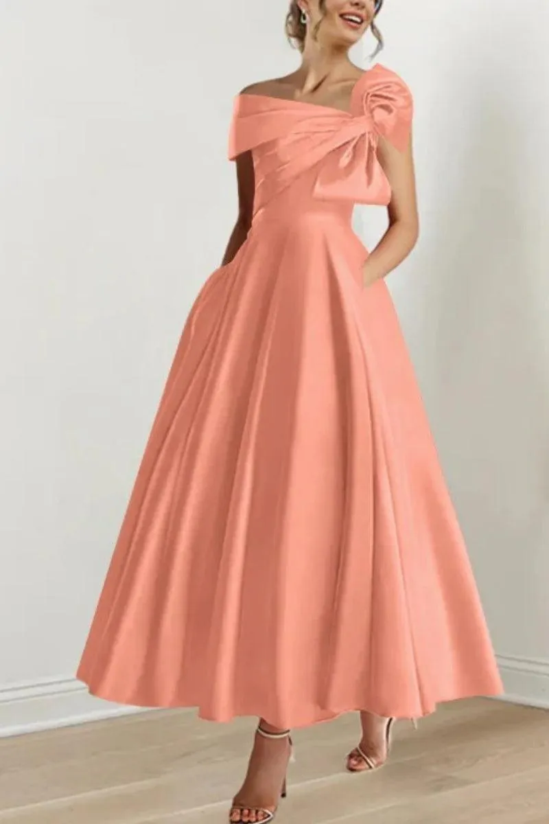 A Line Off The Shoulder Mother Dresses with Bows CM0333