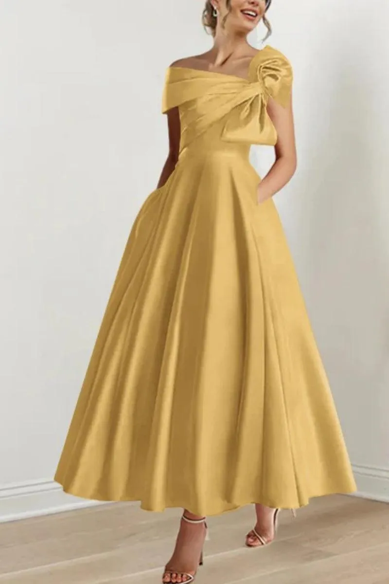 A Line Off The Shoulder Mother Dresses with Bows CM0333
