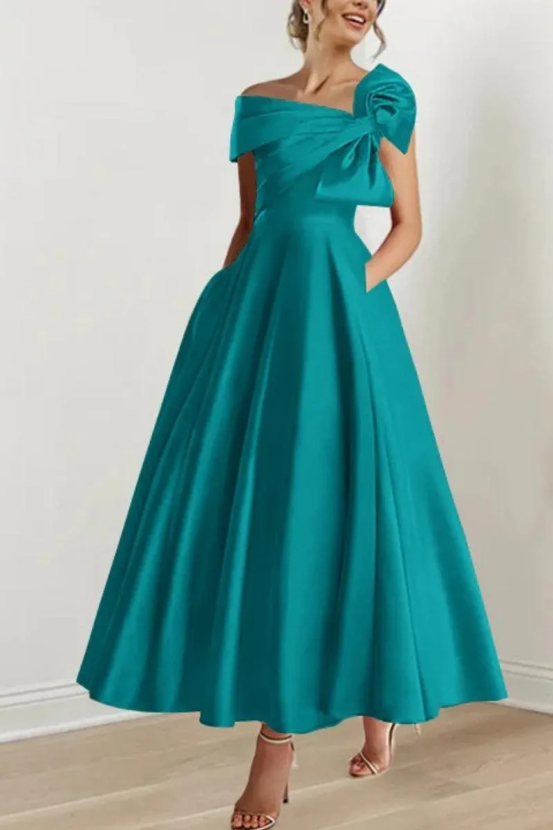 A Line Off The Shoulder Mother Dresses with Bows CM0333