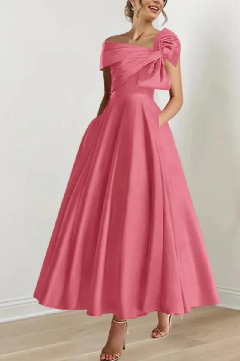 A Line Off The Shoulder Mother Dresses with Bows CM0333