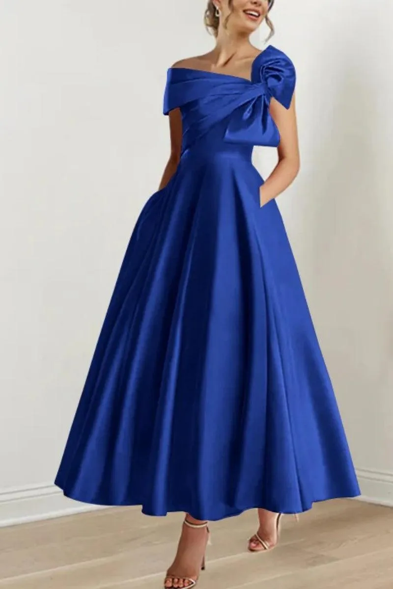 A Line Off The Shoulder Mother Dresses with Bows CM0333