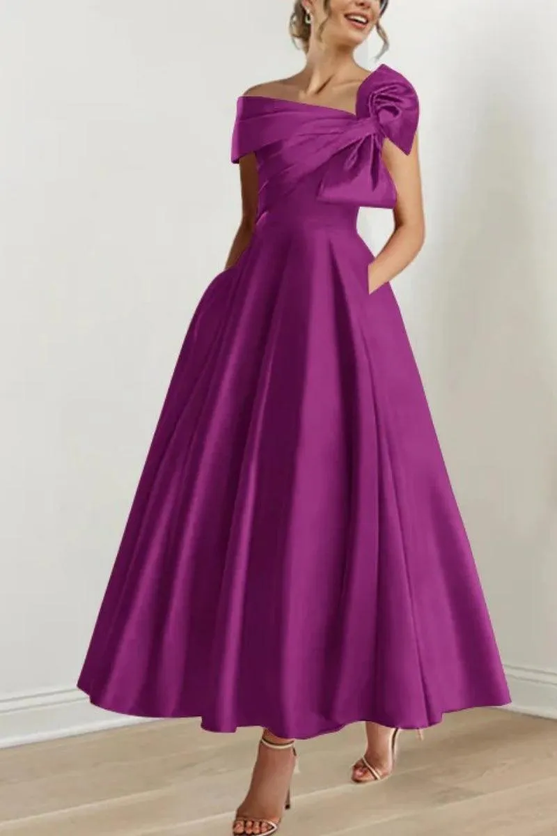 A Line Off The Shoulder Mother Dresses with Bows CM0333