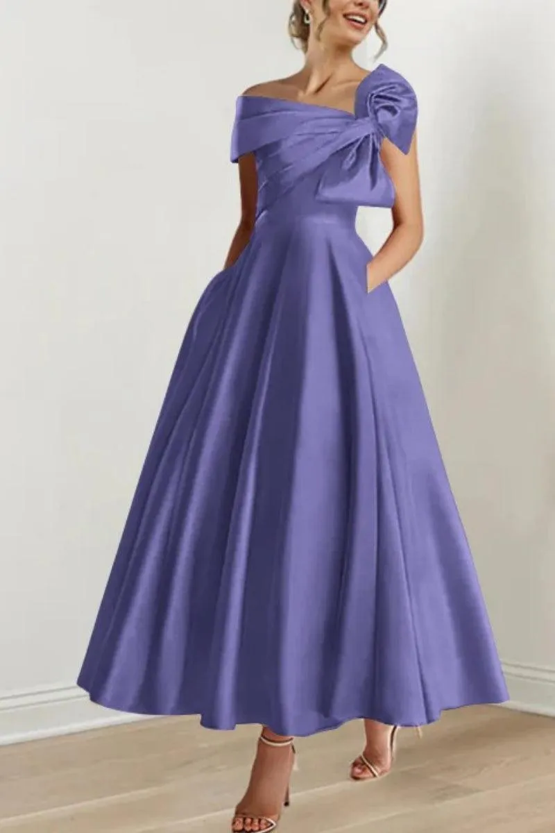 A Line Off The Shoulder Mother Dresses with Bows CM0333