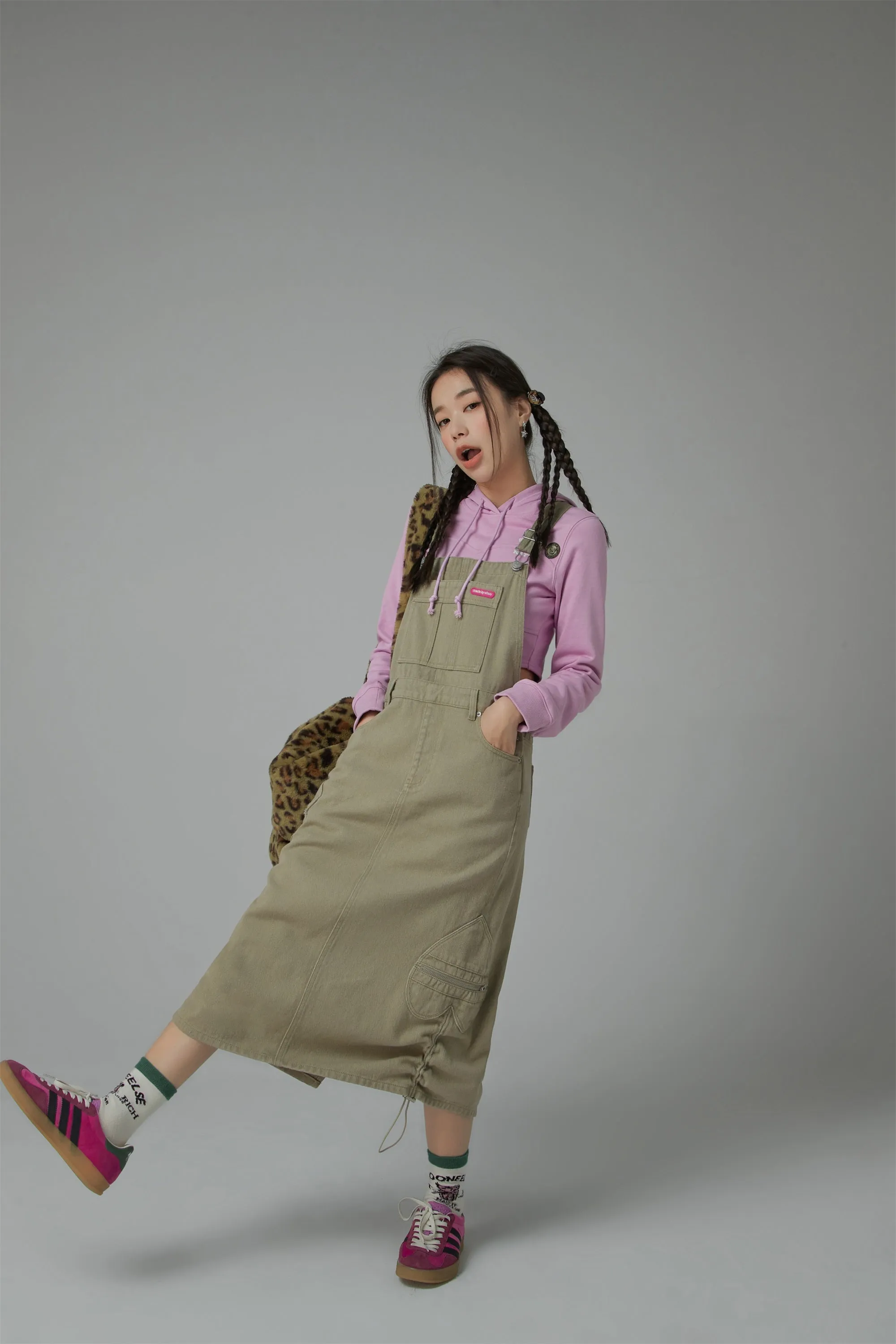 Denim Overalls Long Dress