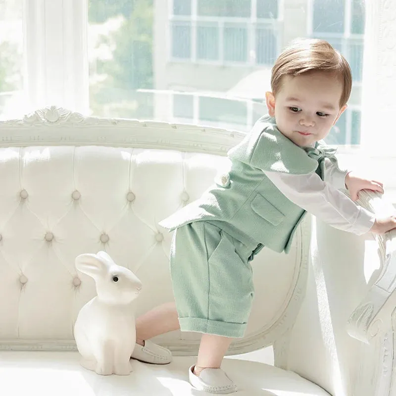Spring Kids Gentleman Suit, Baby Boy & Girl Festival Birthday Party Clothing Set